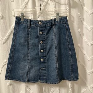 Denim mini skirt